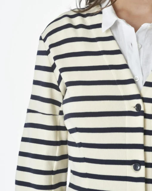 La Piscine Paris Cardigan long à rayures Borbonese*Femme Pulls & Cardigans