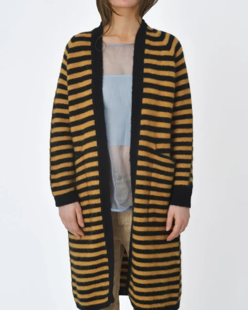 La Piscine Paris Cardigan rayé jaune et Momoni*Femme Pulls & Cardigans