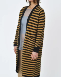 La Piscine Paris Cardigan rayé jaune et Momoni*Femme Pulls & Cardigans