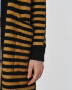 La Piscine Paris Cardigan rayé jaune et Momoni*Femme Pulls & Cardigans