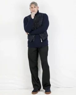 La Piscine Paris Cardigan sans manches en tweed à gilet combiné Pal Zileri*Homme Pulls & Gilets
