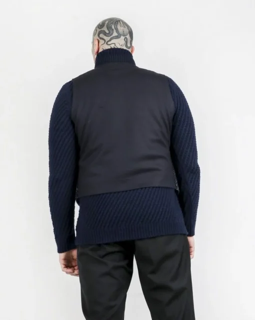 La Piscine Paris Cardigan sans manches en tweed à gilet combiné Pal Zileri*Homme Pulls & Gilets