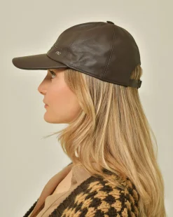 La Piscine Paris Casquette en cuir Peserico*Femme Chapeaux, Bonnets & Casquettes
