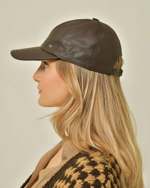 La Piscine Paris Casquette en cuir Peserico*Femme Chapeaux, Bonnets & Casquettes