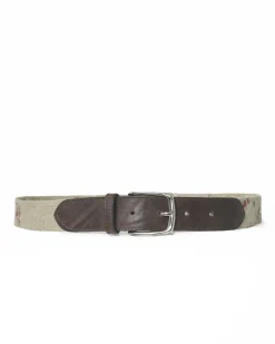 La Piscine Paris Ceinture bi-matière à motifs floraux rouges Eleventy*Femme Ceintures