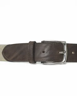 La Piscine Paris Ceinture bi-matière à motifs floraux rouges Eleventy*Femme Ceintures