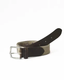 La Piscine Paris Ceinture bi-matière à motifs floraux bleus Eleventy*Femme Ceintures