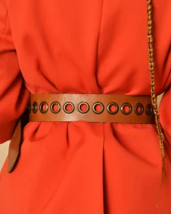 La Piscine Paris Ceinture en cuir à anneaux dorés Plein Sud*Femme Ceintures