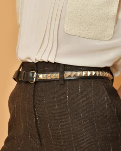 La Piscine Paris Ceinture en cuir à clous carrés Isabel Benenato*Femme Ceintures