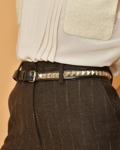 La Piscine Paris Ceinture en cuir à clous carrés Isabel Benenato*Femme Ceintures