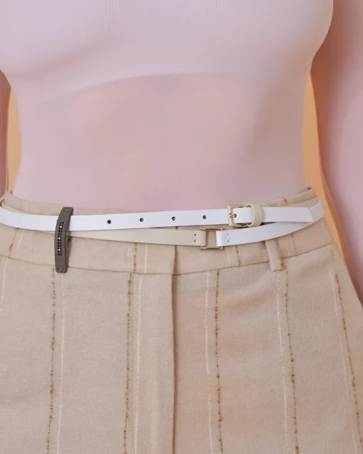 La Piscine Paris Ceinture en cuir à deux tours bicolore Lorena Antoniazzi*Femme Ceintures