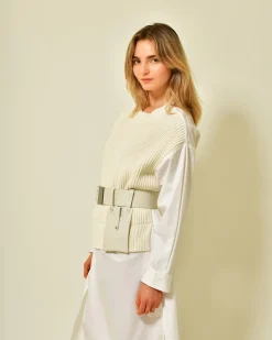 La Piscine Paris Ceinture en cuir avec pochette Lorena Antoniazzi*Femme Ceintures
