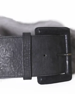 La Piscine Paris Ceinture en fourrure à empiecements en cuir Malo*Femme Ceintures