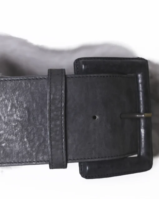 La Piscine Paris Ceinture en fourrure à empiecements en cuir Malo*Femme Ceintures