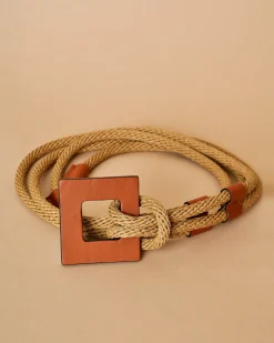La Piscine Paris Ceinture en raphia tressé à finitions en cuir Lorena Antoniazzi*Femme Ceintures