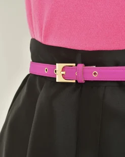 La Piscine Paris Ceinture en tissu fuchsia doublé de cuir Elisabetta Franchi*Femme Ceintures
