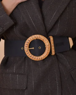 La Piscine Paris Ceinture en toile noire Moschino*Femme Ceintures
