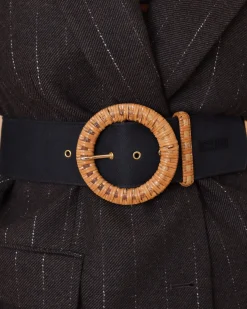 La Piscine Paris Ceinture en toile noire Moschino*Femme Ceintures