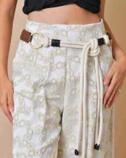 La Piscine Paris Ceinture en triple corde et en cuir Lorena Antoniazzi*Femme Ceintures