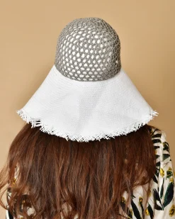 La Piscine Paris Chapeau en raphia et vert gris Lorena Antoniazzi*Femme Chapeaux, Bonnets & Casquettes