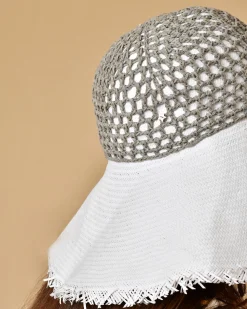 La Piscine Paris Chapeau en raphia et vert gris Lorena Antoniazzi*Femme Chapeaux, Bonnets & Casquettes