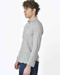La Piscine Paris Chemise à carreaux bleu gris Eleventy*Homme Chemises