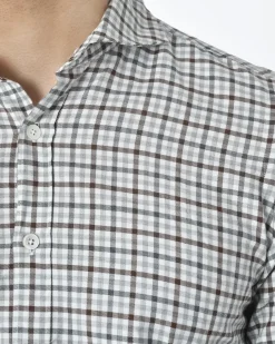 La Piscine Paris Chemise à carreaux bleu gris Eleventy*Homme Chemises