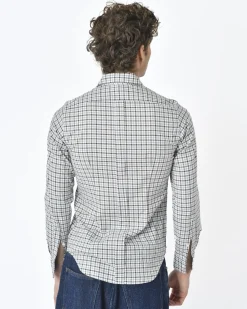 La Piscine Paris Chemise à carreaux bleu gris Eleventy*Homme Chemises
