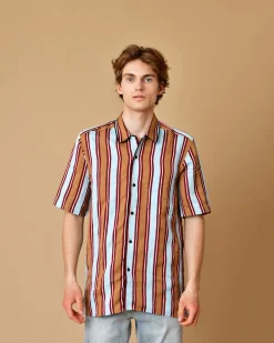 La Piscine Paris Chemise à rayures avec goujon fleur de lys Lords & Fools*Homme Chemises