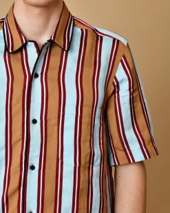 La Piscine Paris Chemise à rayures avec goujon fleur de lys Lords & Fools*Homme Chemises