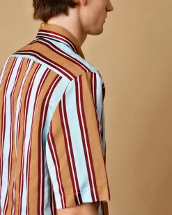 La Piscine Paris Chemise à rayures avec goujon fleur de lys Lords & Fools*Homme Chemises