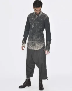 La Piscine Paris Chemise anthracite print taches blanches Lost & Found*Homme Chemises