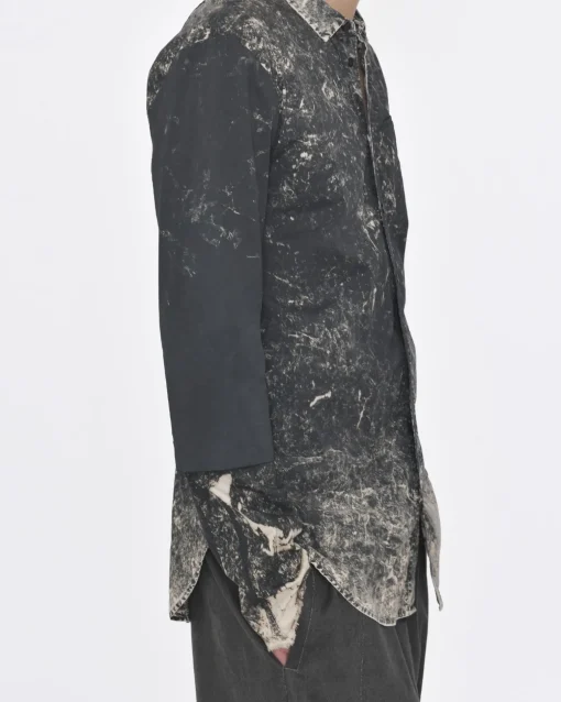 La Piscine Paris Chemise anthracite print taches blanches Lost & Found*Homme Chemises