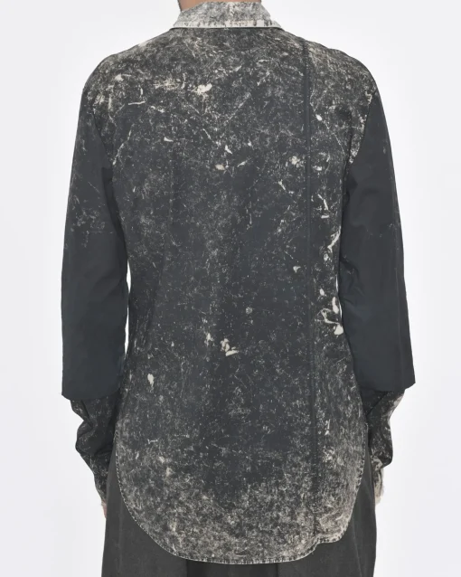 La Piscine Paris Chemise anthracite print taches blanches Lost & Found*Homme Chemises
