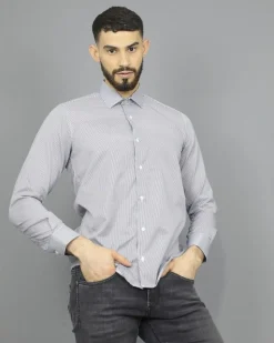La Piscine Paris Chemise he à rayures bleu foncé Chrom*Homme Chemises