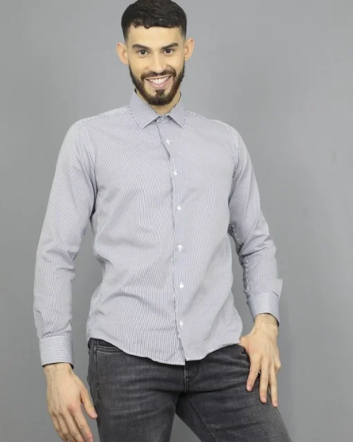 La Piscine Paris Chemise he à rayures bleu foncé Chrom*Homme Chemises