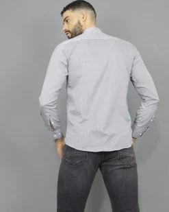 La Piscine Paris Chemise he à rayures bleu foncé Chrom*Homme Chemises