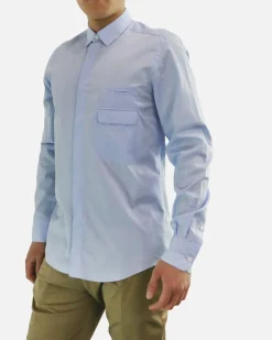 La Piscine Paris Chemise ciel à poches fantaisie Low Brand*Homme Chemises