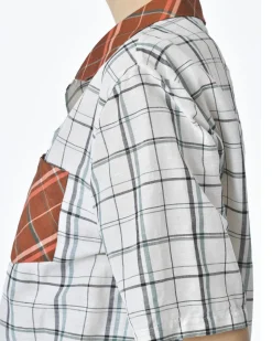 La Piscine Paris Chemise d'ensemble pyjama à carreaux McQ Alexander Mcqueen*Femme Chemisiers & Blouses
