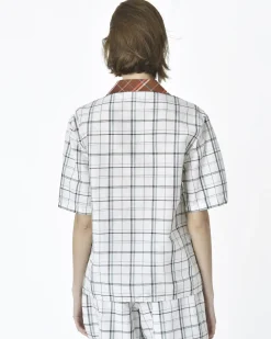 La Piscine Paris Chemise d'ensemble pyjama à carreaux McQ Alexander Mcqueen*Femme Chemisiers & Blouses