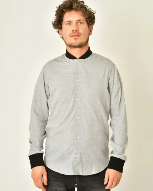 La Piscine Paris Chemise en coton à bordures côtelées Lords & Fools*Homme Chemises