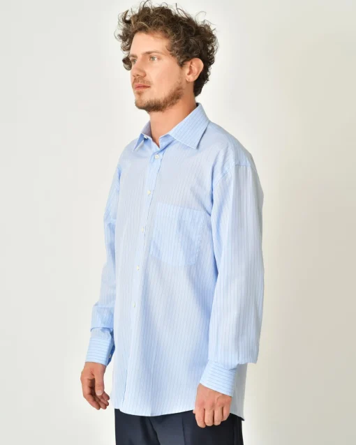 La Piscine Paris Chemise en coton à rayures Rodrigo*Homme Chemises
