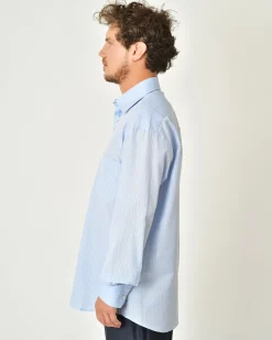 La Piscine Paris Chemise en coton à rayures Rodrigo*Homme Chemises