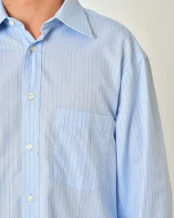 La Piscine Paris Chemise en coton à rayures Rodrigo*Homme Chemises