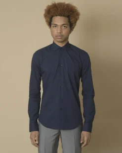 La Piscine Paris Chemise en coton foncé Blue Industry*Homme Chemises