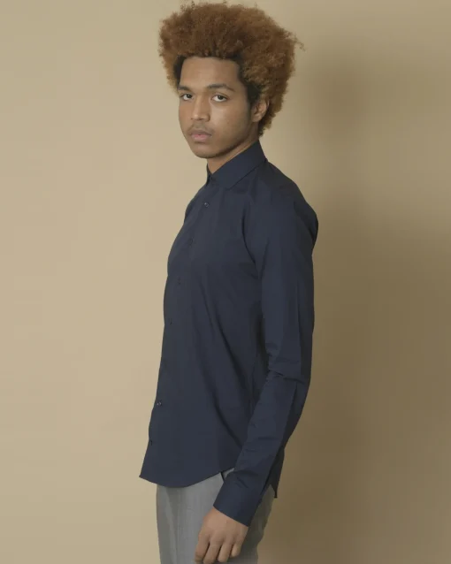 La Piscine Paris Chemise en coton foncé Blue Industry*Homme Chemises