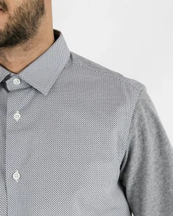 La Piscine Paris Chemise en coton à manche jersey Marchand Drapier*Homme Chemises