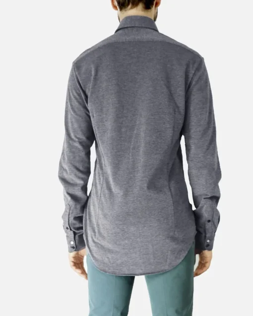 La Piscine Paris Chemise en coton piqué bleu Blue Industry*Homme Chemises