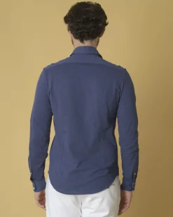 La Piscine Paris Chemise en coton piquée Blue Industry*Homme Chemises