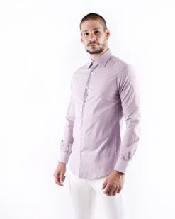 La Piscine Paris Chemise en coton violette rayée Pal Zileri*Homme Chemises